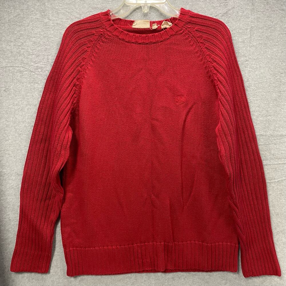 Timberland Red Knit Pullover Sweater Size Medium